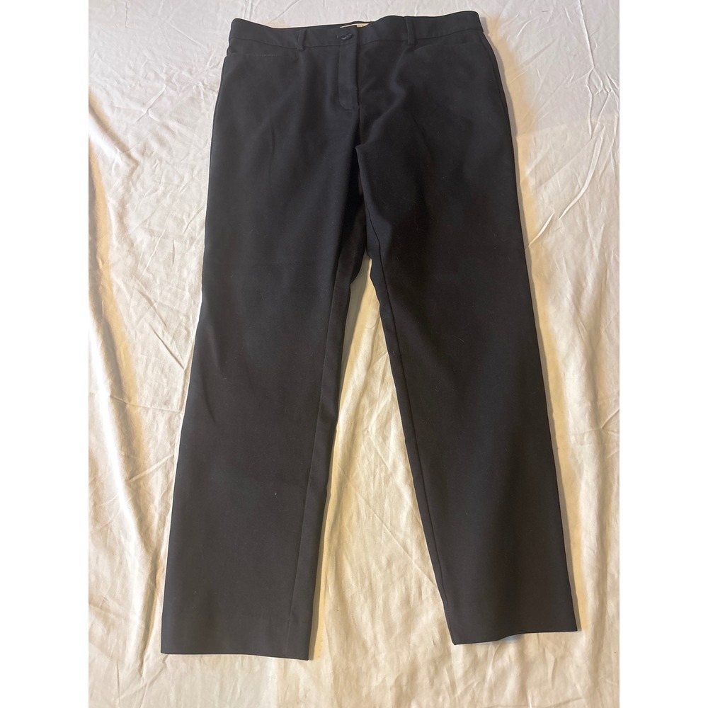 Loft The Sutton Skinny Curvy Pants‎ Womens 12 Black Excellent Mid Rise Trousers